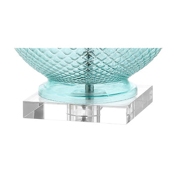 Estelle 26" Glass and Crystal LED Table Lamp - JONATHAN Y